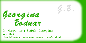 georgina bodnar business card
